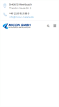 Mobile Screenshot of micon-metalle.de